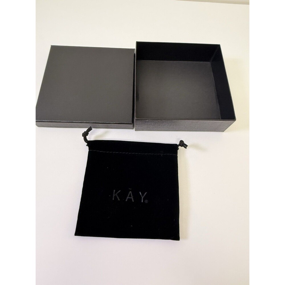 Kay Jewelers Empty Black Velvet Pouch & Presentation Box